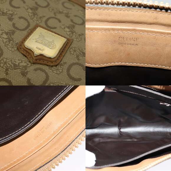 CELINE C Sulky Shoulder Bag Pvc Beige Gold - Picture 11 of 12